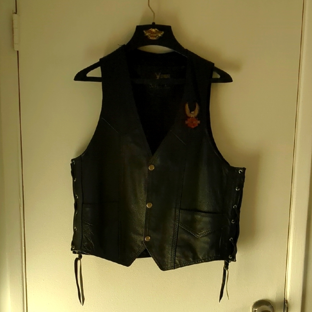 Genuine Leather Black Vest